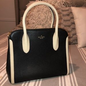 Black and white Kate Spade tote bag